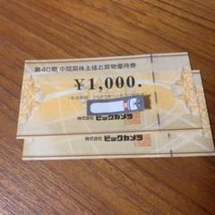 ビックカメラ株主お買物優待券 2000円分