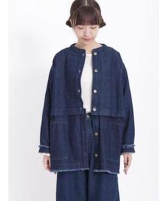 【匿名配送】Samansa Mos2 2WAYデニムタックジャケット ネイビー