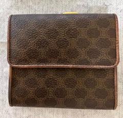 セリーヌ　CELINE マカダム ガマ口 三つ折り財布