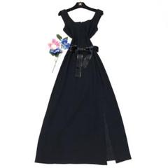 未使用級　ローラアシュレイ　ロングワンピース　リボン　シック　フォーマル　黒　9 未使用級 ローラアシュレイ ロングワンピース リボン シック