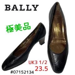 【美品】未使用に近い　BALLY 黒 ハイヒール 37　レザー　リボン 美品】未使用に近い BALLY 黒 ハイヒール 37 レザー リボン