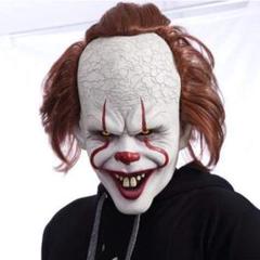 ピエロリターンマスクハロウィンマスク ウィッグヘッドギアマスク