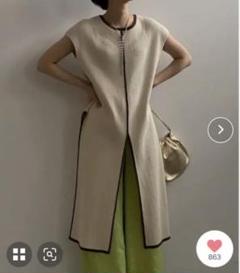 Ameri COLOR COMBINATION LONG KNIT TOP - メルカリ