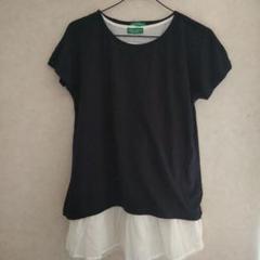 earth music& ecology チュニック 半袖 シフォン裾