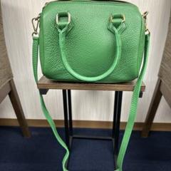 【美品】Spick&Span スピック&スパン スウェードワンハンドルバック 緑 美品】Spick&Span スピック&スパン スウェードワンハンドルバック 緑