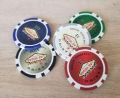 ラスベガス　カジノ　５ドルチップコレクション 4種【β】 米国ラスベガス カジノ 5ドルチップコレクション 4種【β】