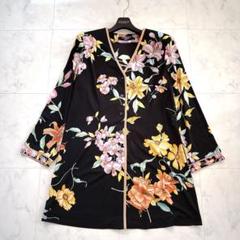 LEONARD レオナール カンカン素材 花柄 ジャケット ストレッチ L LEONARD レオナール カンカン素材 花柄 ジャケット ストレッチ L