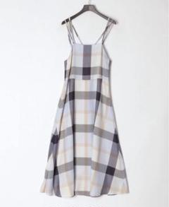 【状態良好】ブルーレーベル　クレストブリッジチェック柄キャミワンピース　S BLUE LABEL CRESTBRIDGE - 美品 ブルーレーベルクレストブリッジ