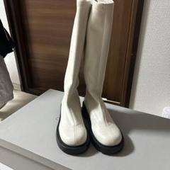 【新品未使用】チャールズ&キース　白ロングブーツ(35) チャンキープラットフォーム ロングブーツ - チョーク | CHARLES