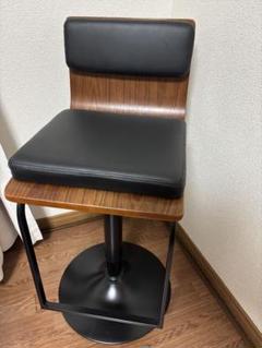 【美品】ブラック　ウッド　バーチェア　バーカウンター　チェア　椅子