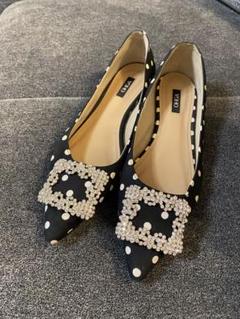 OHGA 極美品 ビジュー千鳥パンプス　23.5 OHGA 極美品 ビジュー千鳥パンプス23.5