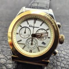 Ferragamo F78 フェラガモ クォーツ 腕時計 電池·革ベルト新品交換 Ferragamo F78 フェラガモ クォーツ 腕時計 電池·革ベルト新品