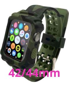 [unifiss] 高級 アップルウォッチ バンド 迷彩 42/44mm
