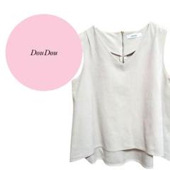 【ドゥドゥ】DouDou♡Vネックノースリーブ ♡トップス♡後チャック【F】被り