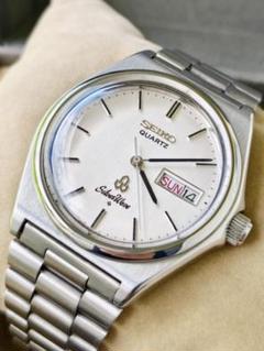 (希少モデル)セイコーシルバーウェーブ　美品 ガラス風防新品　電池新品のサムネイル