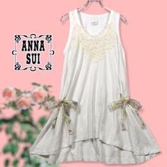アナスイ ANNA SUI リボン刺繍 ノースリーブ チュニック アメリカ製