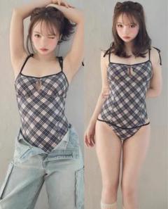 andmary Nadia check swim suit アンドマリー 水着 アンドマリー ANDMARY Nadia check swimsuit水着 タグ付き