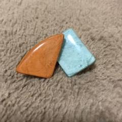 ハンドメイド 石イヤリング