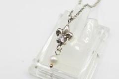 美品　パトリックコックス　リリー　パール　ネックレス　ジルコニア　ペンダント