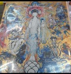セール中 【F10号】天野喜孝 手描き油彩 肉筆画 コレクション出品 額縁なし 在庫処分セール テ 天野喜孝/戦士画/F10号/絵画/額縁/油彩画