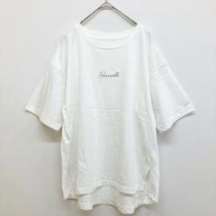グローバルワーク 英字 プリント 半袖 Tシャツ クルーネック 白T 【M】 白