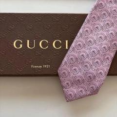 美品 GUCCI グッチ ネクタイ シルク 100% パープル 薄紫