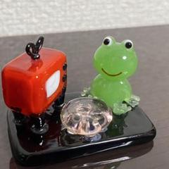 ルネラリックカエル置物高さ5.3㎝東Y7-0604⭐︎1Fタルチ