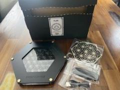 アサガラワークス　LEDコースター　麻柄　マットブラック アサガラワークス ALBM :1.5 LEDコースター 麻柄 マットブラック