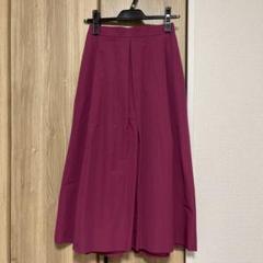 ピンク フレアスカート ウエストゴム入りのサムネイル