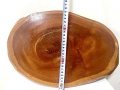 ハンドメイド　美品　木製楕円形プレート 花台　約20cm x 30cm 匿名配送