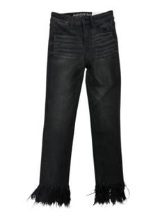 American Eagle ブラックデニム フリンジ裾 S