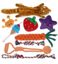 新品 犬用品 犬おもちゃ ロープ 9点セット