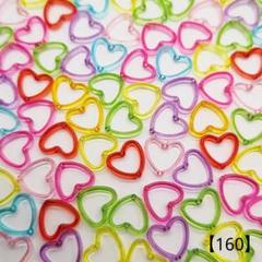 【160】ハートアクリルビーズ 16.5㎜ 120個 350円
