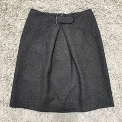 極美品 CHANEL シャネル スカート ウール グレー 正規 カシミヤ 36