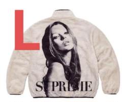 supreme kate moss fleece jacket natural