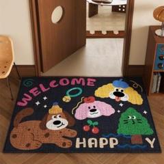カラフルな犬の屋外用ドアマット