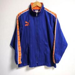PUMA　ヒットユニオン ベロアジャケット　レオパード　刺繍　サイズⅯ　ブラウン PUMA - プーマ 90s 日本製 オールド ヒットユニオン バックロゴ