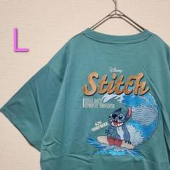 ディズニー 『リロ&スティッチ』 スティッチ Tシャツ Lサイズ 刺繍