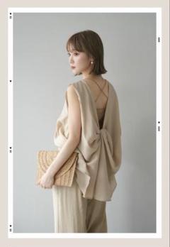 ブラウス シャツ バックツイストノースリーブブラウス レディース ZOZO限定】バックツイストノースリーブブラウス（シャツ