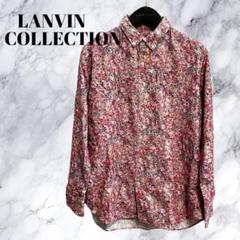 LANVIN COLLECTION 総柄 ボタンダウンシャツ コーデュロイ L