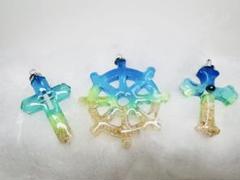 真夏　トロピカルチャーム　オーシャンブルー　3個セット