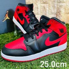 ナイキ エアジョーダン 1 ミッド GS NIKE AJ1 スニーカー 赤