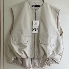 ZARA ZW COLLECTION オーバーサイズベスト　エクリュ　XS-S m30957267512_1.jpg?1747381168