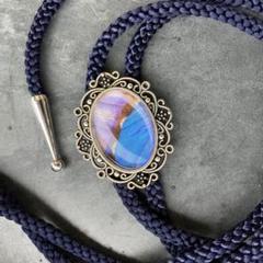 モルフォ蝶の刺繍ブローチ＊ブルー ブローチ capriccio 通販