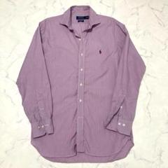 美品　POLO RALPHLAUREN 長袖シャツ　ピンク　ストライプ