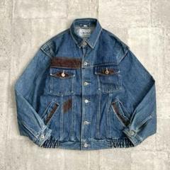 80-90's vintage 2Wデニムジャケット ベスト スウェード切替