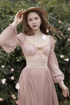 新品タグ付/Angelic pretty　フラワーレースワンピース F サックス Angelic Pretty / Flower Garden Teatimeワンピース O-24-05-13