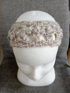 ハンドメイド　グレー系　ヘアバンド