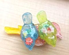 開運絵画　❀小鳥オルゴナイトセット❀flower❀