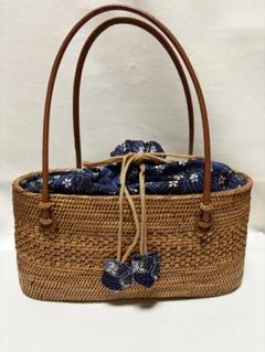 アタ　かごバッグ　美品✨ かごバッグ アタバッグ かご バッグ ハンドバッグ 約 W 25cm D